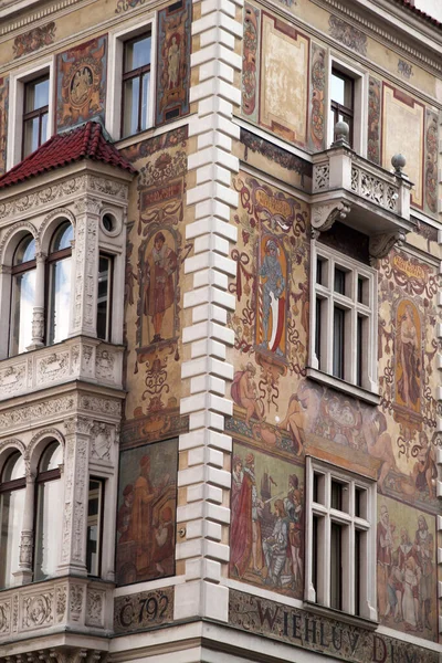 Prag Eski Bir Kasabasında Şehir Manzarası — Stok fotoğraf