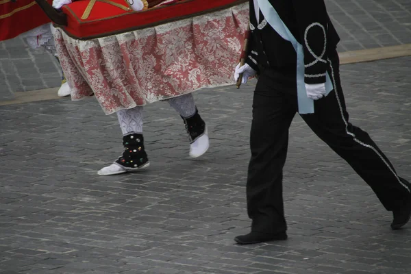 Basque Dance Exhibition Street — Stock Photo, Image