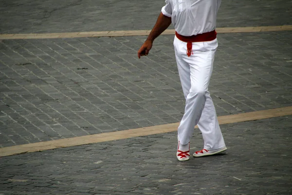 Basque Dance Exhibition Street — Stock Photo, Image