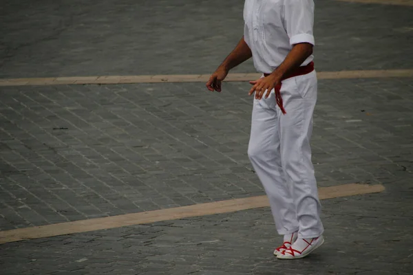 Basque Dance Exhibition Street — Stock Photo, Image