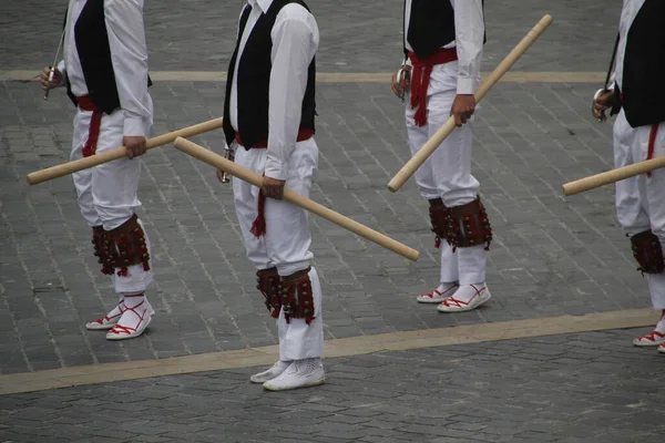 Exposition Danse Basque Dans Rue — Photo