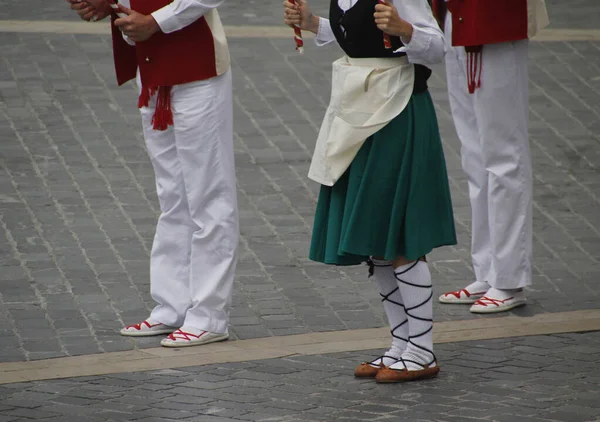 Exposition Danse Basque Dans Rue — Photo