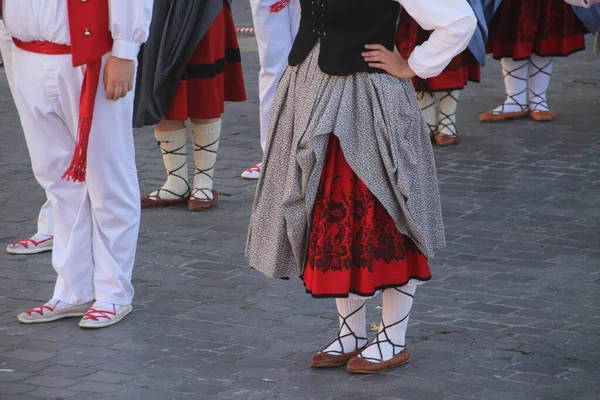 Basque Dance Exhibition Street — Stock Photo, Image