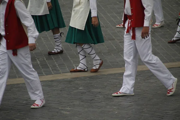 Exposition Danse Basque Dans Rue — Photo