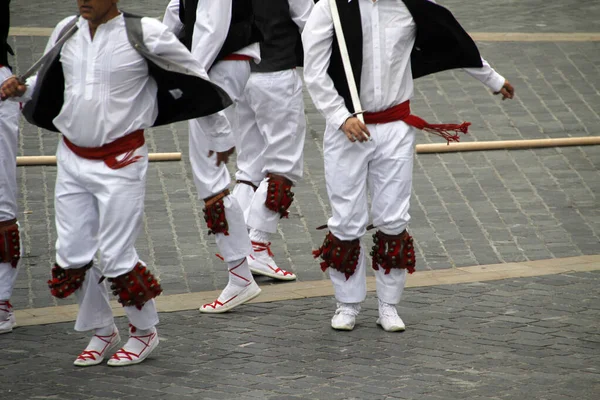 Baskische Tanzausstellung Auf Der Straße — Stockfoto