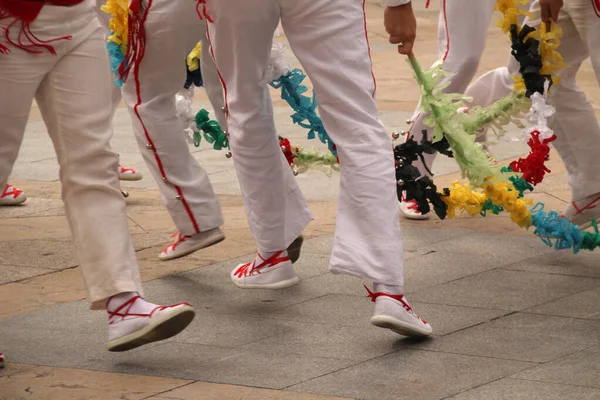 Basque Dance Exhibition Street — Stock Photo, Image