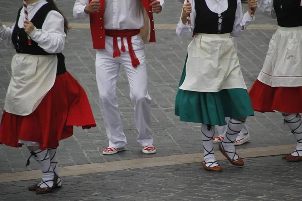 Βασκική Έκθεση Χορού Στο Δρόμο — Φωτογραφία Αρχείου
