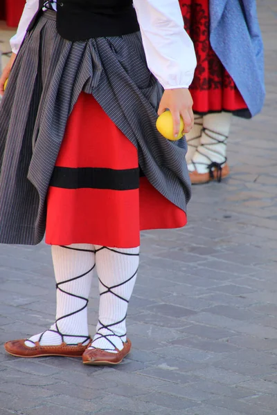 Baskisk Folkdansare Gatufestival — Stockfoto