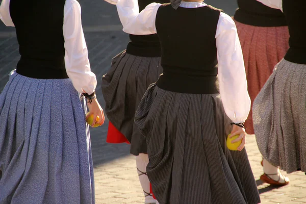 Baskický Lidový Tanečník Pouličním Festivalu — Stock fotografie