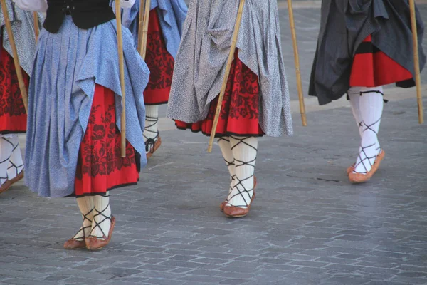 Basque Folk Dancer Street Festival — Stock Photo, Image