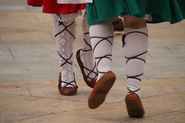 Danza Tradicional Vasca Festival Callejero —  Fotos de Stock