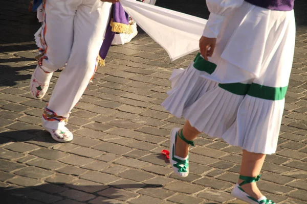 Традиційний Баскський Танець Вуличному Фестивалі — стокове фото