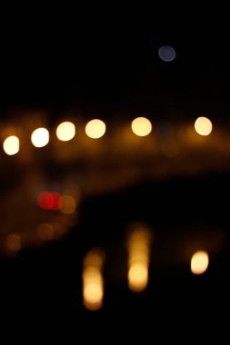 Bokeh efektli şehir ışıkları