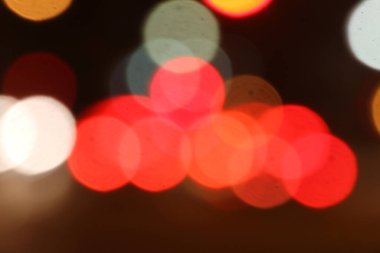 Bokeh efektli şehir ışıkları