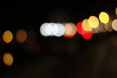 Bokeh efektli şehir ışıkları