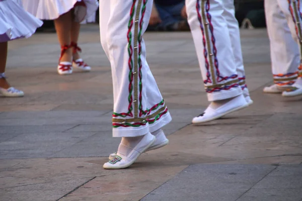 Traditionell Baskisk Dans Gatufestival — Stockfoto