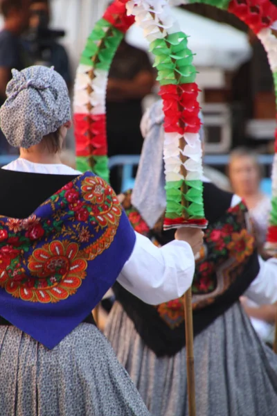 Dança Tradicional Basca Festival Rua — Fotografia de Stock