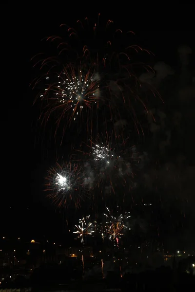 Exhibition Fireworks Night — Stock Photo, Image