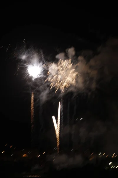 Exhibition Fireworks Night — Stock Photo, Image