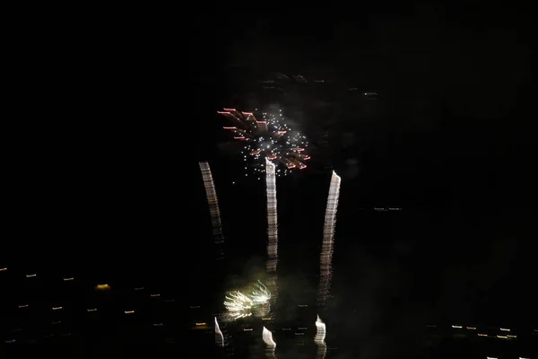 Exhibition Fireworks Night — Stock Photo, Image