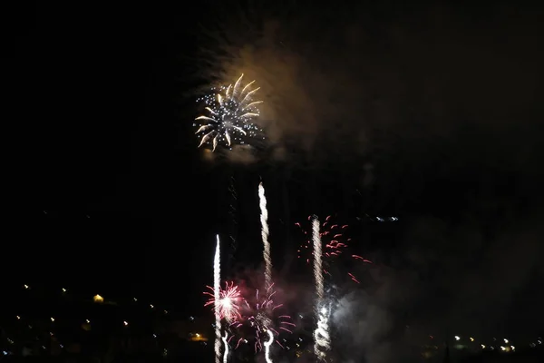 Exhibition Fireworks Night — Stock Photo, Image