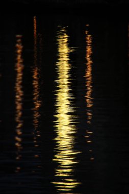 Reflections over the surface of the water clipart