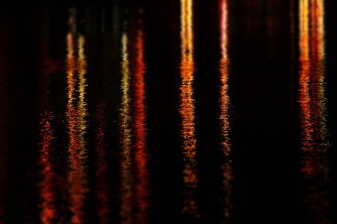 Suyun yüzeyindeki yansımalar.