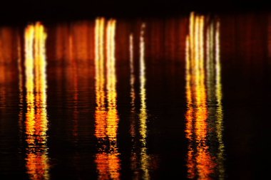 Suyun yüzeyindeki yansımalar.