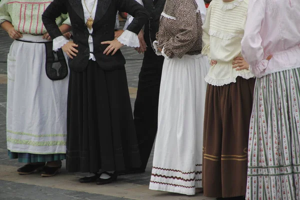 Portugalský Lidový Tanec Pouličním Festivalu — Stock fotografie