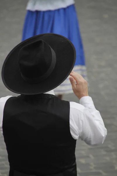 Portuguese folk dance in a street festival