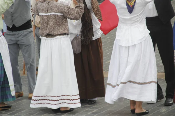 Portugalský Lidový Tanec Pouličním Festivalu — Stock fotografie