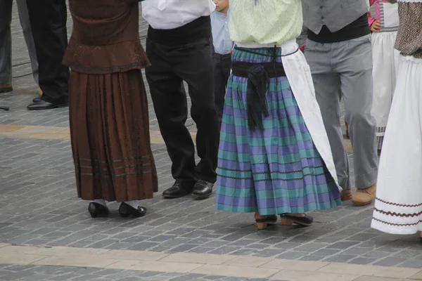 Dança Folclórica Portuguesa Num Festival Rua — Fotografia de Stock