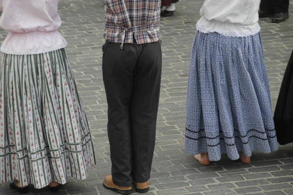 Portuguese folk dance in a street festival