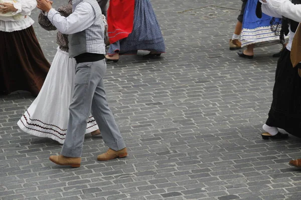 Portugalský Lidový Tanec Pouličním Festivalu — Stock fotografie