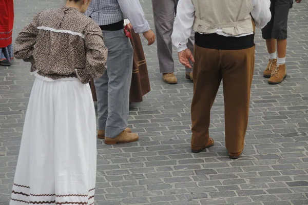 Dança Folclórica Portuguesa Num Festival Rua — Fotografia de Stock
