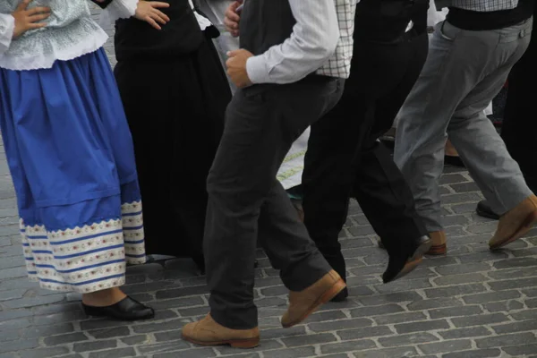 Portugalský Lidový Tanec Pouličním Festivalu — Stock fotografie