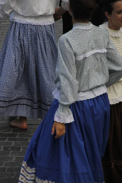 Portugalský Lidový Tanec Pouličním Festivalu — Stock fotografie