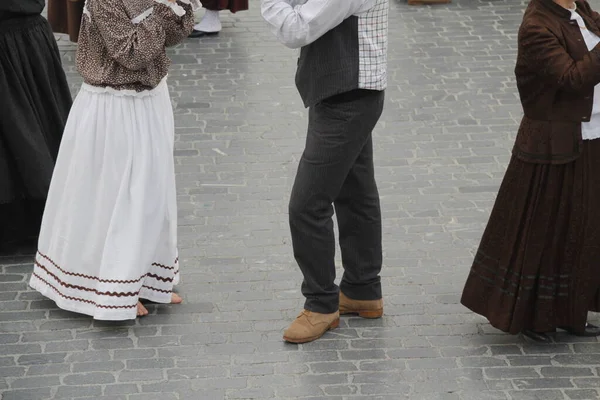 Portugiesischer Volkstanz Auf Einem Straßenfest — Stockfoto