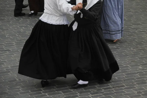 Portugalský Lidový Tanec Pouličním Festivalu — Stock fotografie