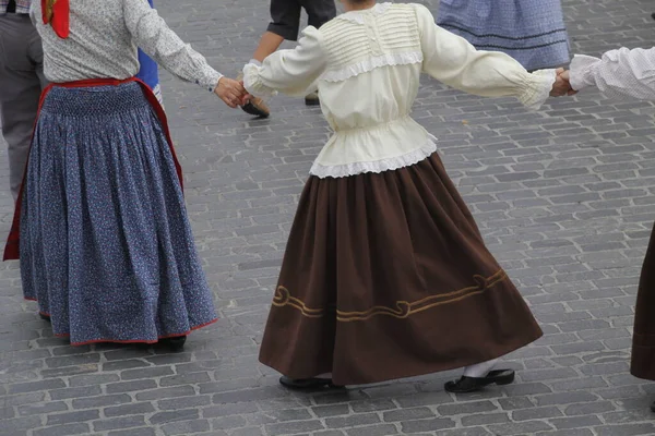 Portugiesischer Volkstanz Auf Einem Straßenfest — Stockfoto