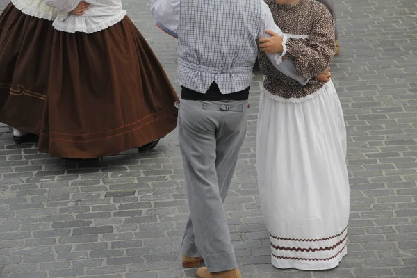 Πορτογαλικό Λαϊκό Χορό Ένα Φεστιβάλ Δρόμου — Φωτογραφία Αρχείου