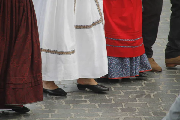 Dança Folclórica Portuguesa Num Festival Rua — Fotografia de Stock