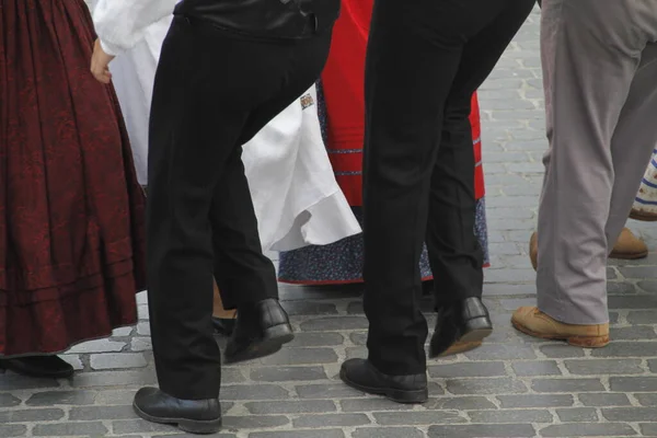 Portugiesischer Volkstanz Auf Einem Straßenfest — Stockfoto