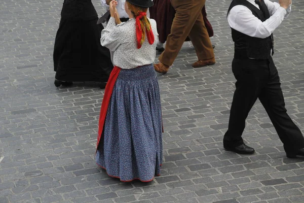 Danse Folklorique Portugaise Dans Festival Rue — Photo