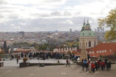 Prag şehrinin mimarisi.