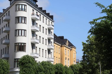 Helsinki şehrinin mimarisi.