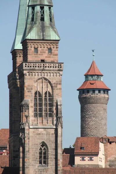 Arkitektonisk Arv Fra Den Gamle Bydel Nuremberg - Stock-foto