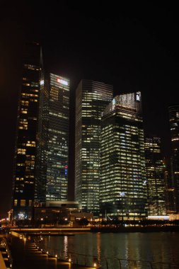 Singapur şehir merkezi manzarası