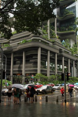 Singapur şehir merkezi manzarası