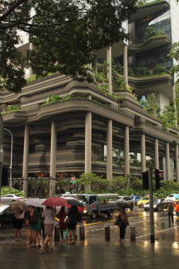 Singapur şehir merkezi manzarası